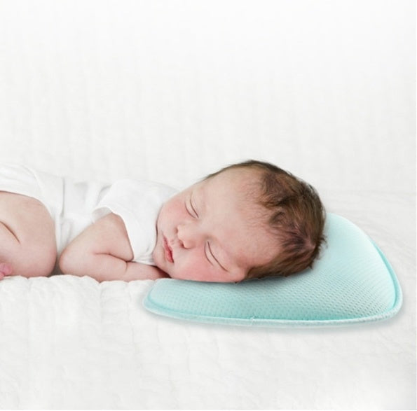 HKM-197843 Baby Head Shaping Pillow with Corn Fiber for Newborns - Groove Design, Soft and Breathable