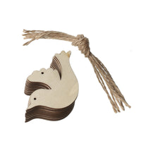 HKM-197843 Wooden Christmas Pendant Ornaments - Handmade Boxwood Figures for Festive Decor