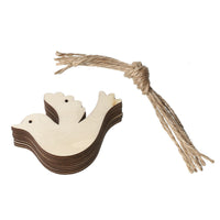 HKM-197843 Wooden Christmas Pendant Ornaments - Handmade Boxwood Figures for Festive Decor
