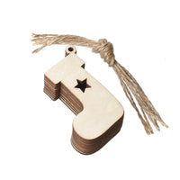 HKM-197843 Wooden Christmas Pendant Ornaments - Handmade Boxwood Figures for Festive Decor