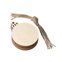 HKM-197843 Wooden Christmas Pendant Ornaments - Handmade Boxwood Figures for Festive Decor