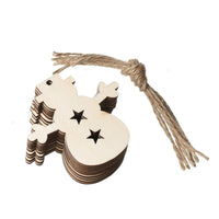 HKM-197843 Wooden Christmas Pendant Ornaments - Handmade Boxwood Figures for Festive Decor