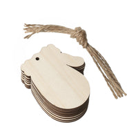 HKM-197843 Wooden Christmas Pendant Ornaments - Handmade Boxwood Figures for Festive Decor