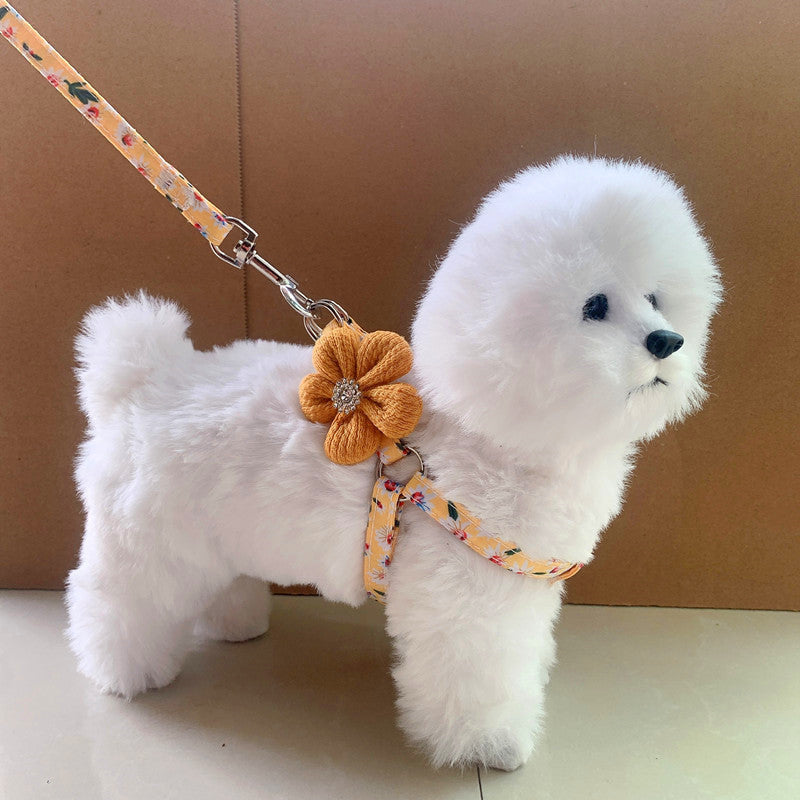 HKM-197907 Adjustable Pet Chest Strap with Traction Rope for Cats - Various Colors Available