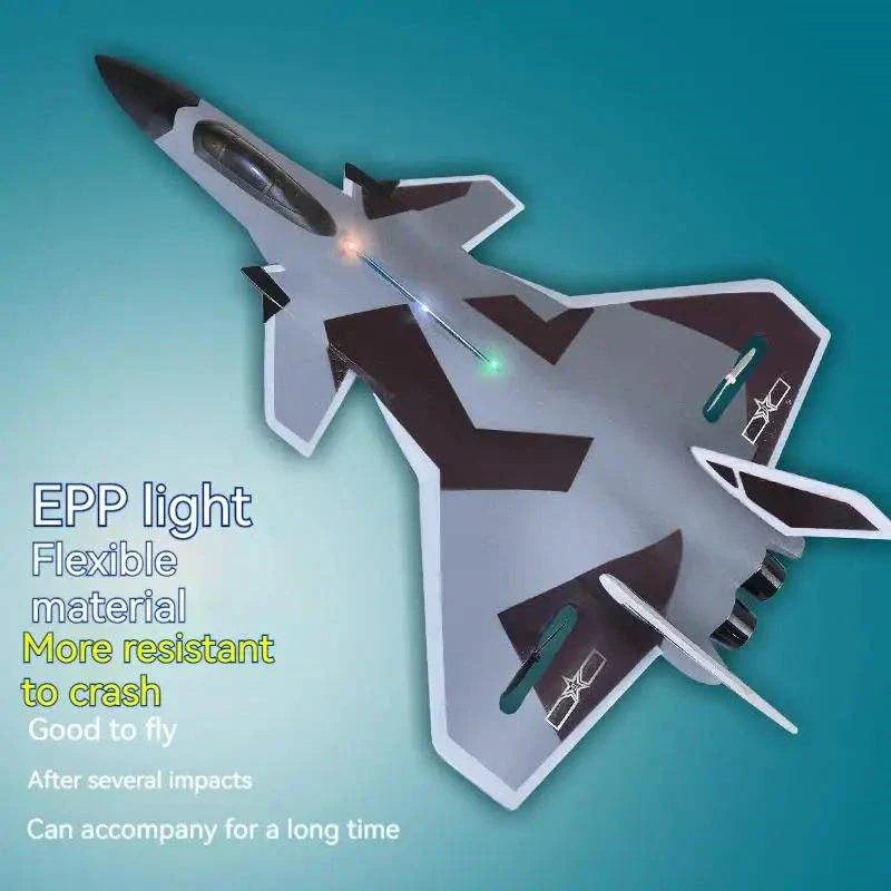 HKM-197971 Remote Control EPP Foam Fighter Aircraft Glider Toy for Outdoor Flying, Ready-to-Fly, 14+ Years