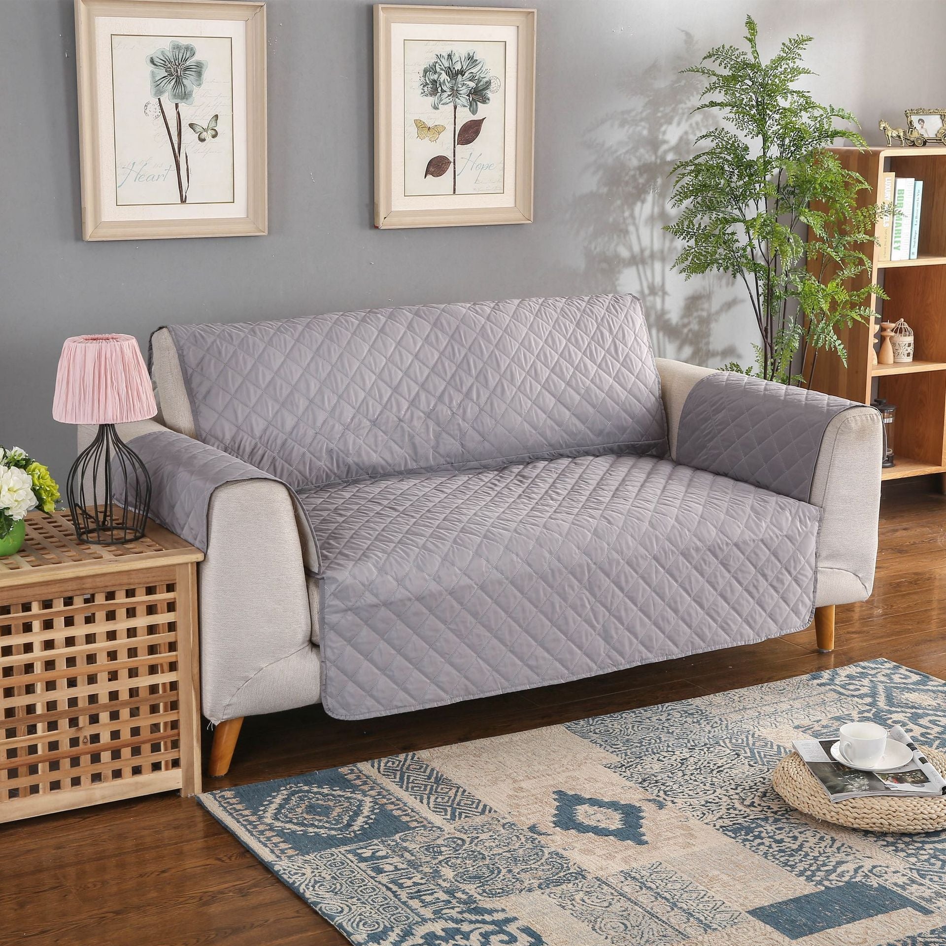 HKM-198035 Non-slip Polyester Sofa Cushion Cover - Multiple Sizes Available