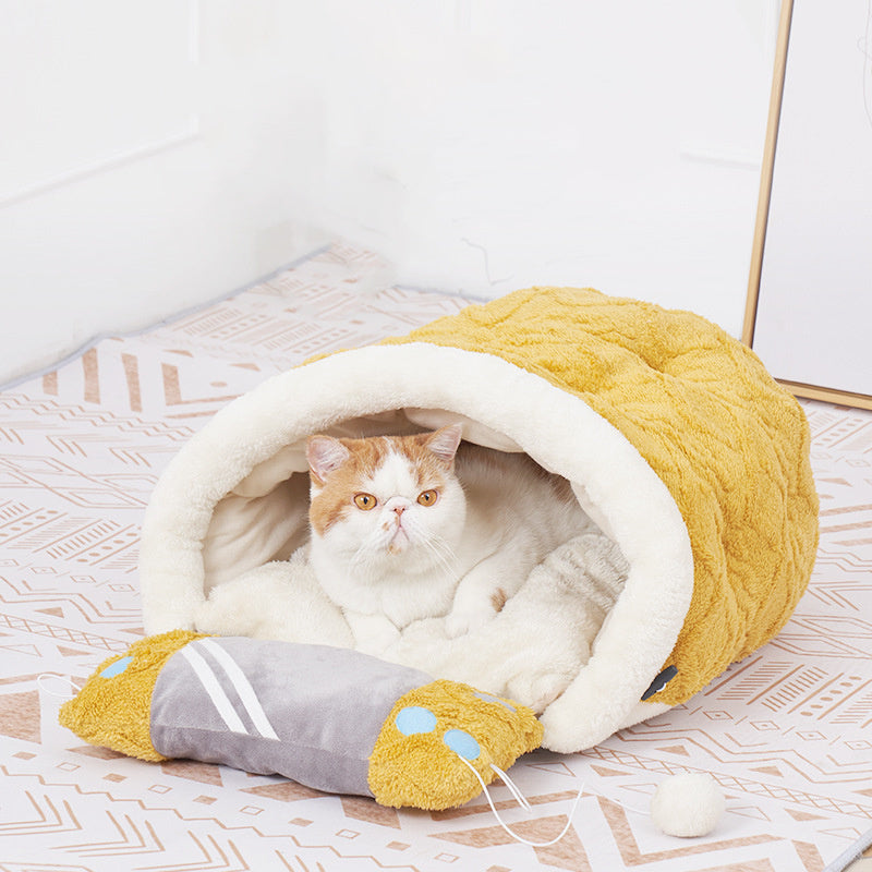 HKM-198099 Arctic Velvet Game Machine Warm Semi-enclosed Cat Litter Pet Supplies