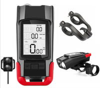 HKM-198227 All-In-One Wireless Bicycle Code Meter with USB Rechargeable Front Light for Night Riding