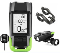 HKM-198227 All-In-One Wireless Bicycle Code Meter with USB Rechargeable Front Light for Night Riding