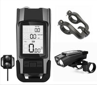 HKM-198227 All-In-One Wireless Bicycle Code Meter with USB Rechargeable Front Light for Night Riding