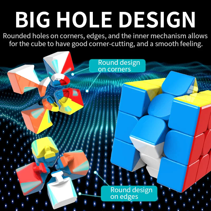 HKM-198291 4Pcs Magic Speed Cube Set 2x2 3x3 4x4 5x5 Magnetic Educational Puzzle Toy for All Ages