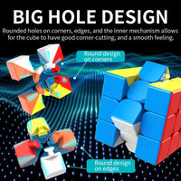 HKM-198291 4Pcs Magic Speed Cube Set 2x2 3x3 4x4 5x5 Magnetic Educational Puzzle Toy for All Ages