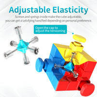 HKM-198291 4Pcs Magic Speed Cube Set 2x2 3x3 4x4 5x5 Magnetic Educational Puzzle Toy for All Ages