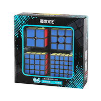 HKM-198291 4Pcs Magic Speed Cube Set 2x2 3x3 4x4 5x5 Magnetic Educational Puzzle Toy for All Ages