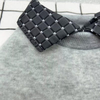 HKM-198291 Detachable Collar Thin Velvet Dog Hoodie - Casual Pet Apparel in Gray, Beige, and Dark Gray