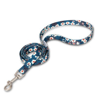 HKM-198547 Floral Hand-Held Rope for Cats and Dogs, 1.3cm Width, 120cm Length, Durable Polyester with Zinc Alloy Buckle