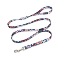 HKM-198547 Floral Hand-Held Rope for Cats and Dogs, 1.3cm Width, 120cm Length, Durable Polyester with Zinc Alloy Buckle