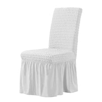 HKM-198611 Elastic Seersucker Stool Cover in Solid Color - Modern Rectangular Design