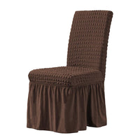 HKM-198611 Elastic Seersucker Stool Cover in Solid Color - Modern Rectangular Design