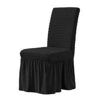 HKM-198611 Elastic Seersucker Stool Cover in Solid Color - Modern Rectangular Design