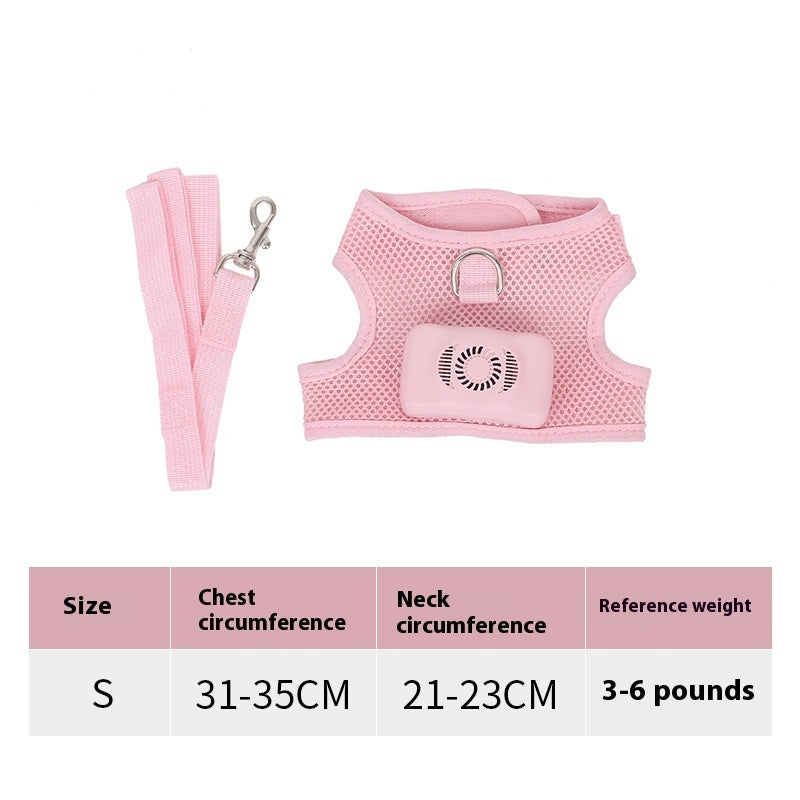 HKM-198675 Cooling Dog Harness with Light Up Features and Breathable Mesh Fabric for Small Pets
