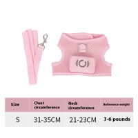 HKM-198675 Cooling Dog Harness with Light Up Features and Breathable Mesh Fabric for Small Pets