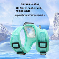 HKM-198675 Cooling Dog Harness with Light Up Features and Breathable Mesh Fabric for Small Pets