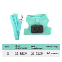 HKM-198675 Cooling Dog Harness with Light Up Features and Breathable Mesh Fabric for Small Pets