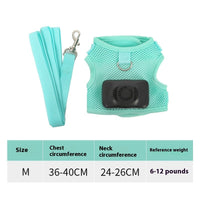 HKM-198675 Cooling Dog Harness with Light Up Features and Breathable Mesh Fabric for Small Pets