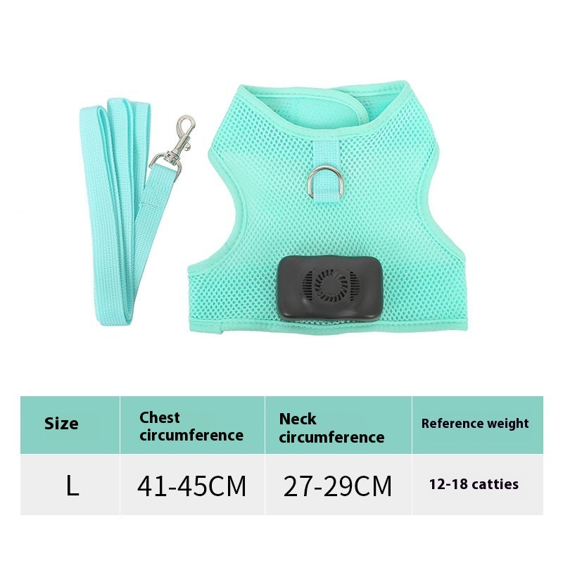 HKM-198675 Cooling Dog Harness with Light Up Features and Breathable Mesh Fabric for Small Pets