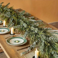HKM-198675 Eucalyptus Leaves Rattan Flower Arrangement for Christmas and Home Decoration - 1.8m Height