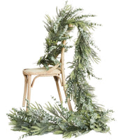 HKM-198675 Eucalyptus Leaves Rattan Flower Arrangement for Christmas and Home Decoration - 1.8m Height