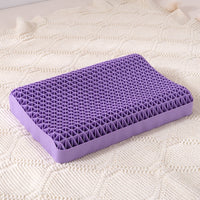 HKM-198867 TPE Cool Feeling Dynamic Partial Pressure Pillow – 100% High Elastic Polymer, Available in Purple and Blue