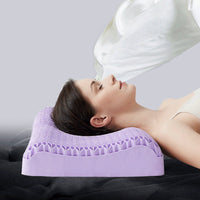 HKM-198867 TPE Cool Feeling Dynamic Partial Pressure Pillow – 100% High Elastic Polymer, Available in Purple and Blue