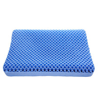 HKM-198867 TPE Cool Feeling Dynamic Partial Pressure Pillow – 100% High Elastic Polymer, Available in Purple and Blue