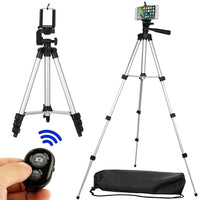 HKM-198931 Lightweight Portable Aluminum Alloy Tripod with 3D Pan/Tilt and Quick Release Panel for Cameras