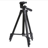HKM-198931 Lightweight Portable Aluminum Alloy Tripod with 3D Pan/Tilt and Quick Release Panel for Cameras