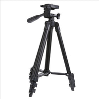 HKM-198931 Lightweight Portable Aluminum Alloy Tripod with 3D Pan/Tilt and Quick Release Panel for Cameras