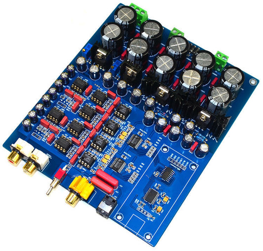 HKM-199059 Dual-Chip Decoder DAC with Optical Fiber, Coaxial, and USB Inputs - PCM1794 and AK4113 Equipped