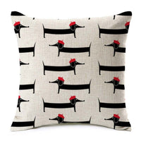 HKM-199251 Scandinavian Style Heart Pattern Peach Skin Pillowcase Cushion Cover 45x45 cm