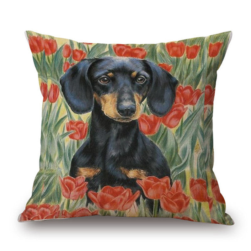 HKM-199251 Scandinavian Style Heart Pattern Peach Skin Pillowcase Cushion Cover 45x45 cm