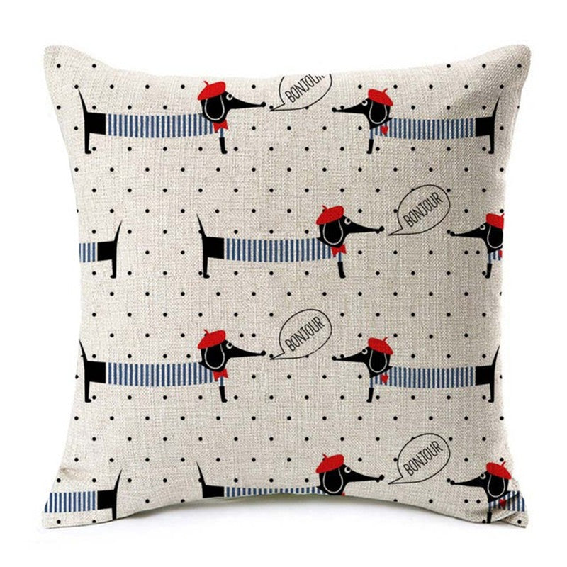 HKM-199251 Scandinavian Style Heart Pattern Peach Skin Pillowcase Cushion Cover 45x45 cm
