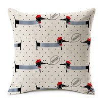 HKM-199251 Scandinavian Style Heart Pattern Peach Skin Pillowcase Cushion Cover 45x45 cm