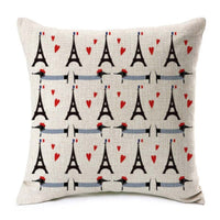 HKM-199251 Scandinavian Style Heart Pattern Peach Skin Pillowcase Cushion Cover 45x45 cm