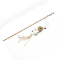 HKM-199507 Funny Bite-Resistant Cat Stick Toy with Variety of Colorful Attachments