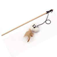 HKM-199507 Funny Bite-Resistant Cat Stick Toy with Variety of Colorful Attachments
