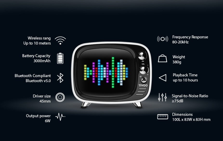 HKM-199571 Portable Smart Bluetooth Speaker and Alarm Clock Combo