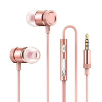 HKM-199763 Wired In-Ear Headphones with Heavy Bass and Microphone for Enhanced Sound Experience