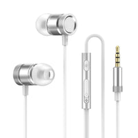 HKM-199763 Wired In-Ear Headphones with Heavy Bass and Microphone for Enhanced Sound Experience