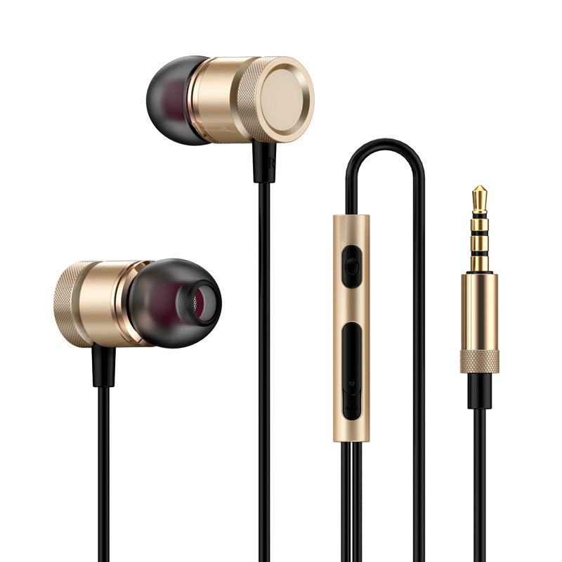 HKM-199763 Wired In-Ear Headphones with Heavy Bass and Microphone for Enhanced Sound Experience